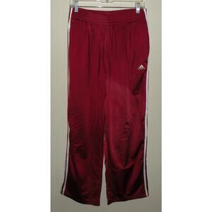 Adidas Men’s Large Track Sweat Pants 30-36 x 29 Dark Red 3 White Stripes 2006